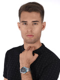 Buy Shop Fossil FB-01 Chronograph Black Dial Silver Steel Strap Watch for Men - FS5827 USA Online