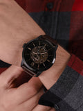 Buy Shop Fossil Townsman Automatic Black Dial Brown Leather Strap Watch for Men - ME3155 USA Online