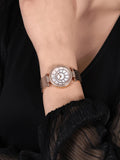 Buy Shop Guess Muse Quartz Silver Dial Rose Gold Steel Strap Watch For Women - W1008L3 USA Online