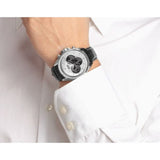 Buy Shop Hugo Boss Casual Chronograph Silver Dial Black Leather Strap Watch For Men - HB1512880 USA Online