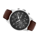 Hugo Boss Navigator Grey Dial Brown Leather Strap Watch for Men - 1513494