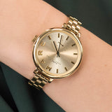 Buy Shop Marc Jacobs Sally Champagne Gold Dial Gold Steel Strap Watch for Women - MBM3363 USA Online