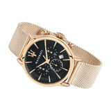 Buy Shop Maserati Epoca Black Dial Gold Mesh Bracelet Watch For Men - R8873618005 USA Online