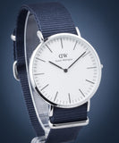 Buy Shop Daniel Wellington Classic Bayswater White Dial Blue NATO Strap Watch For Men - DW00100276 USA Online