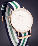 Buy Shop Daniel Wellington Classic Nottingham White Dial Two Tone NATO Strap Watch For Men - 0108DW USA Online