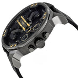 Buy Shop Diesel Mr Daddy 2.0 Chronograph Black Dial Black Leather Strap Watch For Men - DZ7348 USA Online