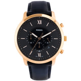 Buy Shop Fossil Neutra Chronograph Black Dial Black Leather Strap Watch for Men - FS5381 USA Online