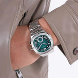 Buy Shop Guess Headline Quartz Green Dial Silver Steel Strap Watch For Men - GW0572G6 USA Online