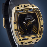 Guess Legend With Black Dial Rubber Watch For Mens - GW0500G1