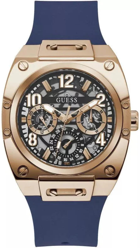 Buy Shop Guess Prodigy Multifunction Navy Blue Dial Blue Silicone Strap Watch For Men - GW0569G3 USA Online
