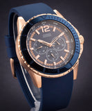 Buy Shop Guess Maverick Blue Dial Blue Rubber Strap Watch for Men - W0485G1 USA Online