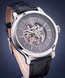 Buy Shop Maserati Epoca Automatic Skeleton Dial Black Leather Strap Watch For Men - R8821118002 USA Online