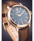 Buy Shop Maserati Epoca Blue Dial Brown Leather Strap Watch For Men - R8851118001 USA Online