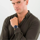 Buy Shop Movado Museum Classic Blue Dial Black Leather Strap Watch for Men - 606610 USA Online