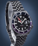 Buy Shop Seiko Automatic SKX GMT Yuto Horigome Limited Edition Black Dial Black Steel Strap Watch For Men - SSK027K1 USA Online