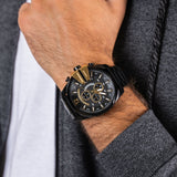 Buy Shop Diesel Mega Chief Chronograph Black Dial Black Steel Strap Watch For Men - DZ4338 USA Online