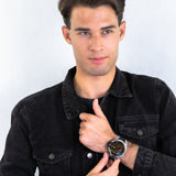 Buy Shop Diesel Mega Chief Chronograph Black Dial Grey Nylon Strap Watch For Men - DZ4523 USA Online