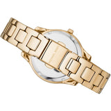 Buy Shop Michael Kors Liliane Mother of Pearl White Dial Gold Steel Strap Watch For Women - MK4555 USA Online