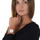 Buy Shop Michael Kors Pyper Quartz Mother of Pearl White Dial Rose Gold Mesh Strap Watch For Women - MK4588 USA Online
