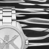 Buy Shop Michael Kors Bradshaw Quartz Silver Dial Silver Steel Strap Watch For Women - MK6554 USA Online