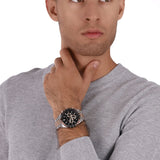 Buy Shop Michael Kors Layton Chronograph Black Dial Two Tone Steel Strap Watch For Men - MK8913 USA Online