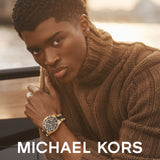 Buy Shop Michael Kors Everest Chronograph Black Dial Two Tone Steel Strap Watch For Men - MK8979 USA Online