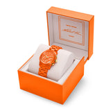 Buy Shop Michael Kors Runway Chronograph Limited Edition Orange Dial Orange Steel Strap Watch for - MK7477LE USA Online