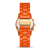 Buy Shop Michael Kors Runway Chronograph Limited Edition Orange Dial Orange Steel Strap Watch for - MK7477LE USA Online