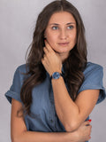 Buy Shop Fossil Jacqueline Blue Dial Blue Leather Strap Watch for Women - ES4673 USA Online