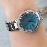 Buy Shop Michael Kors Taryn Quartz Blue Dial Blue Steel Strap Watch For Women - MK6563 USA Online