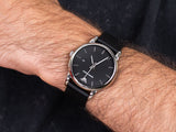 Buy Shop Emporio Armani Classic Quartz Black Dial Black Leather Strap Watch For Men - AR1692 USA Online