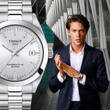 Buy Shop Tissot Gentleman Silver Dial Silver Steel Strap Watch For Men - T127.410.11.031.00 USA Online