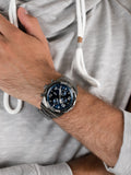 Buy Shop Fossil Bronson Chronograph Blue Dial Grey Steel Strap Watch for Men - FS5711 USA Online