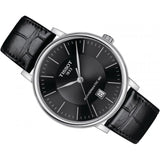 Buy Shop Tissot Carson Premium Powermatic 80 Black Dial Black Leather Strap Watch For Men - T122.407.16.051.00 USA Online