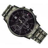 Buy Shop Tommy Hilfiger Quartz Black Dial Black Steel Strap Watch for Men - 1791634 USA Online