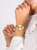 Buy Shop Guess Chiffon Gold Dial Gold Mesh Bracelet Watch For Women - W1083L2 USA Online