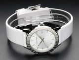 Buy Shop Calvin Klein Steady Silver Dial White Leather Strap Watch for Women - K7Q211L6 USA Online