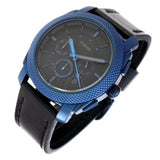 Buy Shop Fossil Machine Chronograph Black Dial Black Leather Strap Watch for Men - FS5361 USA Online