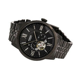 Buy Shop Fossil Townsman Multi Function Mechanical Black Dial Black Steel Strap Watch for Men - ME3062 USA Online