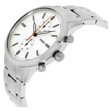 Fossil Townsman White Dial Silver Steel Strap Watch for Men - FS5346