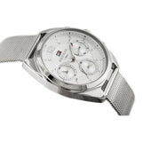 Buy Shop Tommy Hilfiger Mia Silver Dial Silver Mesh Bracelet Watch for Men - 1781628 USA Online