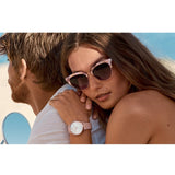 Buy Shop Michael Kors Jaryn Quartz Gold Dial Pink Leather Strap Watch For Women - MK2471 USA Online
