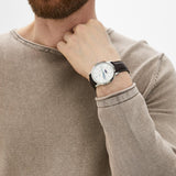 Buy Shop Fossil Neutra Minimalist Moonphase Silver Dial Brown Leather Strap Watch for Men - FS5905 USA Online