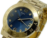 Buy Shop Marc Jacobs Amy Blue Dial Gold Steel Strap Watch for Women - MBM3166 USA Online