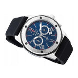 Bulova Marine Star Blue Dial Black Silicone Strap Watch for Men - 98B258