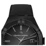 Maurice Lacroix Automatic Date Black Dial Black Leather Strap Watch For Men - AI6008-PVB01-330-1