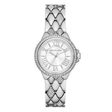 Buy Shop Michael Kors Camille Pave Crystals Silver Dial Silver Steel Strap Watch for Women - MK4804 USA Online