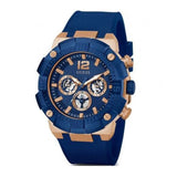 Buy Shop Guess Navigator Chronograph Blue Dial Blue Rubber Strap Watch for Men - GW0264G4 USA Online