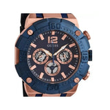 Buy Shop Guess Navigator Chronograph Blue Dial Blue Rubber Strap Watch for Men - GW0264G4 USA Online