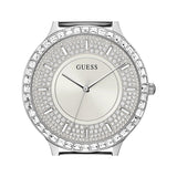 Buy Shop Guess Soiree Diamonds Silver Dial Silver Mesh Bracelet Watch for Women - GW0402L1 USA Online